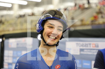 2021-10-20 - Victory Italian Martina Fidanza world champion Scratch during the Tissot UCI Track Cycling World Championships 2021 on October 20, 2021 at Stab Vélodrome in Roubaix, France - TISSOT UCI TRACK CYCLING WORLD CHAMPIONSHIPS 2021 - TRACK - CYCLING
