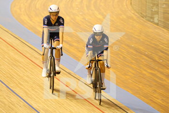 2021-10-23 - Second place France women Madison 30 km during the Tissot UCI Track Cycling World Championships 2021 on October 23, 2021 at Stab Vélodrome in Roubaix, France - TISSOT UCI TRACK CYCLING WORLD CHAMPIONSHIPS 2021 - TRACK - CYCLING
