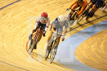 2021-10-23 - Marie LE NET France Madison women during the Tissot UCI Track Cycling World Championships 2021 on October 23, 2021 at Stab Vélodrome in Roubaix, France - TISSOT UCI TRACK CYCLING WORLD CHAMPIONSHIPS 2021 - TRACK - CYCLING