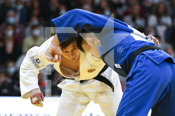 2021-10-16 - Men -73 kg, Evgenii PROKOPCHUK (white) of Russia and Kenshi HARADA of Japan gold medal compete during the Paris Grand Slam 2021, Judo event on October 16, 2021 at AccorHotels Arena in Paris, France - PARIS GRAND SLAM 2021, JUDO EVENT - JUDO - CONTACT