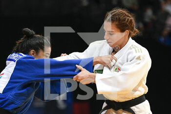 2021-10-16 - Women -63 kg, Barbara TIMO (white) of Portugal gold medal competes during the Paris Grand Slam 2021, Judo event on October 16, 2021 at AccorHotels Arena in Paris, France - PARIS GRAND SLAM 2021, JUDO EVENT - JUDO - CONTACT