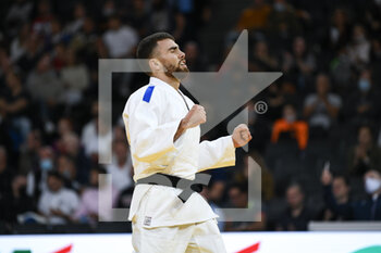 2021-10-16 - Men -66 kg, Orlando CAZORLA of France Bronze medal celebrates during the Paris Grand Slam 2021, Judo event on October 16, 2021 at AccorHotels Arena in Paris, France - PARIS GRAND SLAM 2021, JUDO EVENT - JUDO - CONTACT