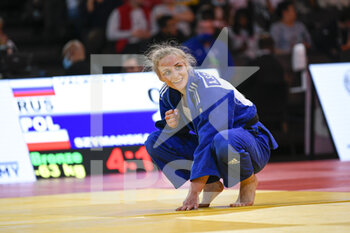 2021-10-16 - Women -63 kg, Angelika SZYMANSKA of Poland bronze medal celebrates during the Paris Grand Slam 2021, Judo event on October 16, 2021 at AccorHotels Arena in Paris, France - PARIS GRAND SLAM 2021, JUDO EVENT - JUDO - CONTACT