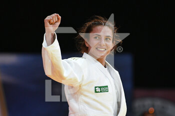2021-10-16 - Women -63 kg, Barbara TIMO of Portugal gold medal celebrates during the Paris Grand Slam 2021, Judo event on October 16, 2021 at AccorHotels Arena in Paris, France - PARIS GRAND SLAM 2021, JUDO EVENT - JUDO - CONTACT