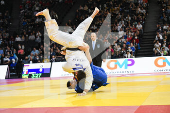 2021-10-16 - Men +100 kg, Cyrille MARET of France throws Inal Tasoev of Russia (Yoko Tomoe Nage) during the Paris Grand Slam 2021, Judo event on October 17, 2021 at AccorHotels Arena in Paris, France - PARIS GRAND SLAM 2021, JUDO EVENT - JUDO - CONTACT