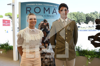 2021-09-09 - Edwina Tops-Alexander, Alberto Zorzi during the Longines Global Champions Tour Press Conference presentation Rome Week I and Week II at the Circo Massimo, september 9, 2021 in Rome, Italy - LONGINES GLOBAL CHAMPIONS TOUR PRESS CONFERENCE PRESENTATION - INTERNATIONALS - EQUESTRIAN