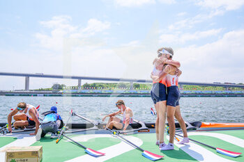 2021-07-28 - Lucas Theodoor Dirk Uittenbogaard, Abe Wiersma, Tone Wieten and Koen Metsemakers of the Netherlands Gold Medal during the Olympic Games Tokyo 2020, Men's Quadruple Sculls Final A on July 28, 2021 at the Sea Forest Waterway in Tokyo, Japan - Photo Yannick Verhoeven / Orange Pictures / DPPI - OLYMPIC GAMES TOKYO 2020, JULY 28, 2021 - OLYMPIC GAMES TOKYO 2020 - OLYMPIC GAMES