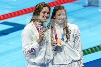 2021-07-28 - Alex Walsh of United States, silver and Kate Douglass of United States, bronze during the Olympic Games Tokyo 2020, women 200m Individual Medley final on July 28, 2021 at Tokyo Aquatics Centre in Tokyo, Japan - Photo Giorgio Scala / Orange Pictures / DPPI - OLYMPIC GAMES TOKYO 2020, JULY 28, 2021 - OLYMPIC GAMES TOKYO 2020 - OLYMPIC GAMES