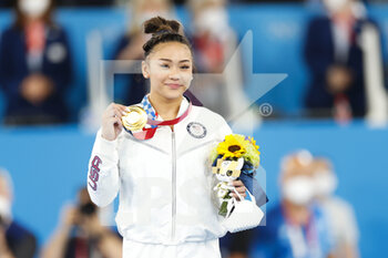 2021-07-30 - LEE Sunisa (USA) Winner Gold Medal during the Olympic Games Tokyo 2020, Artistic Gymnastics Women's Individual All-around Medal Ceremony on July 29, 2021 at Ariake Gymnastics Centre in Tokyo, Japan - Photo Kanami Yoshimura / Photo Kishimoto / DPPI - OLYMPIC GAMES TOKYO 2020, JULY 29, 2021 - OLYMPIC GAMES TOKYO 2020 - OLYMPIC GAMES