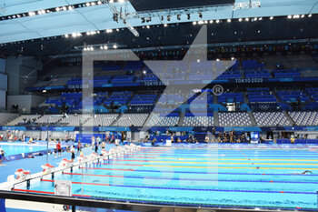 2021-07-30 - Tokyo aquatics center during the Olympic Games Tokyo 2020, swimming, on July 29, 2021 at Tokyo aquatics center, in Tokyo, Japan - Photo Yoann Cambefort / Marti Media / DPPI - OLYMPIC GAMES TOKYO 2020, JULY 29, 2021 - OLYMPIC GAMES TOKYO 2020 - OLYMPIC GAMES