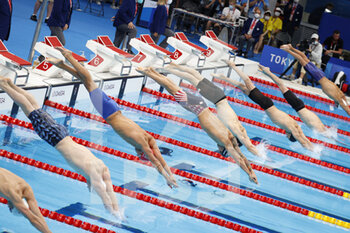 2021-07-31 - Start illustration during the Olympic Games Tokyo 2020, Swimming Men's 100m Butterfly Final on July 31, 2021 at Tokyo Aquatics Centre in Tokyo, Japan - Photo Takamitsu Mifune / Photo Kishimoto / DPPI - OLYMPIC GAMES TOKYO 2020, JULY 31, 2021 - OLYMPIC GAMES TOKYO 2020 - OLYMPIC GAMES