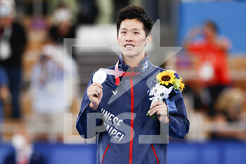 2021-08-01 - LEE Chih Kai (TPE) 2nd Silver Medal during the Olympic Games Tokyo 2020, Artistic Gymnastics Men's Apparatus Pommel Horse Medal Ceremony on August 1, 2021 at Ariake Gymnastics Centre in Tokyo, Japan - Photo Kanami Yoshimura / Photo Kishimoto / DPPI - OLYMPIC GAMES TOKYO 2020, AUGUST 1, 2021 - OLYMPIC GAMES TOKYO 2020 - OLYMPIC GAMES