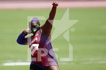2021-08-01 - Raven Saunders (USA) 2nd Silver Medal during the Olympic Games Tokyo 2020, Athletics Women's Shot Put Final on August 1, 2021 at Olympic Stadium in Tokyo, Japan - Photo Yuya Nagase / Photo Kishimoto / DPPI - OLYMPIC GAMES TOKYO 2020, AUGUST 1, 2021 - OLYMPIC GAMES TOKYO 2020 - OLYMPIC GAMES