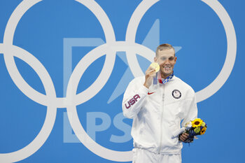 2021-08-01 - DRESSEL Caeleb (USA) Gold Medal during the Olympic Games Tokyo 2020, Swimming Men's 50m Freestyle Final on August 1, 2021 at Tokyo Aquatics Centre in Tokyo, Japan - Photo Takamitsu Mifune / Photo Kishimoto / DPPI - OLYMPIC GAMES TOKYO 2020, AUGUST 1, 2021 - OLYMPIC GAMES TOKYO 2020 - OLYMPIC GAMES