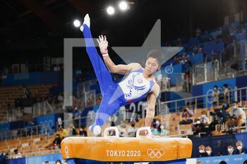 2021-08-01 - LEE Chih Kai (TPE) 2nd Silver Medal during the Olympic Games Tokyo 2020, Artistic Gymnastics Men's Apparatus Pommel Horse Final on August 1, 2021 at Ariake Gymnastics Centre in Tokyo, Japan - Photo Kanami Yoshimura / Photo Kishimoto / DPPI - OLYMPIC GAMES TOKYO 2020, AUGUST 1, 2021 - OLYMPIC GAMES TOKYO 2020 - OLYMPIC GAMES