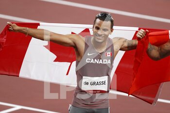 2021-08-01 - de GRASSE Andre (CAN) Bronze Medal during the Olympic Games Tokyo 2020, Athletics Men's 100m Final on August 1, 2021 at Olympic Stadium in Tokyo, Japan - Photo Photo Kishimoto / DPPI - OLYMPIC GAMES TOKYO 2020, AUGUST 1, 2021 - OLYMPIC GAMES TOKYO 2020 - OLYMPIC GAMES