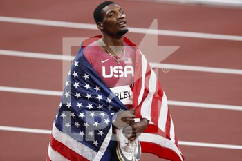 2021-08-01 - KERLEY Fred (USA) Silver Medal during the Olympic Games Tokyo 2020, Athletics Men's 100m Final on August 1, 2021 at Olympic Stadium in Tokyo, Japan - Photo Photo Kishimoto / DPPI - OLYMPIC GAMES TOKYO 2020, AUGUST 1, 2021 - OLYMPIC GAMES TOKYO 2020 - OLYMPIC GAMES