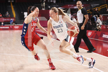 2021-08-02 - Marine JOHANNES (23) of France during the Olympic Games Tokyo 2020, Basketball Women's Preliminary Round Group B between France and USA on August 2, 2021 at Saitama Super Arena in Tokyo, Japan - Photo Ann-Dee Lamour / CDP MEDIA / DPPI - OLYMPIC GAMES TOKYO 2020, AUGUST 02, 2021 - OLYMPIC GAMES TOKYO 2020 - OLYMPIC GAMES