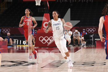 2021-08-02 - Gabby WILLIAMS (15) of France during the Olympic Games Tokyo 2020, Basketball Women's Preliminary Round Group B between France and USA on August 2, 2021 at Saitama Super Arena in Tokyo, Japan - Photo Ann-Dee Lamour / CDP MEDIA / DPPI - OLYMPIC GAMES TOKYO 2020, AUGUST 02, 2021 - OLYMPIC GAMES TOKYO 2020 - OLYMPIC GAMES
