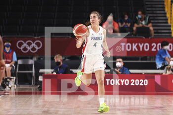 2021-08-02 - Marine FAUTHOUX (4) of France during the Olympic Games Tokyo 2020, Basketball Women's Preliminary Round Group B between France and USA on August 2, 2021 at Saitama Super Arena in Tokyo, Japan - Photo Ann-Dee Lamour / CDP MEDIA / DPPI - OLYMPIC GAMES TOKYO 2020, AUGUST 02, 2021 - OLYMPIC GAMES TOKYO 2020 - OLYMPIC GAMES