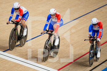 2021-08-02 - Marie le Net of France, Victoire Berteau of France, Marion Borras of France, Coralie Demay of France and Valentine Fortin of France during the Olympic Games Tokyo 2020, Cycling Track Women's Team Sprint Qualifying on August 2, 2021 at the Izu Velodrome in Tokyo, Japan - Photo Yannick Verhoeven / Orange Pictures / DPPI - OLYMPIC GAMES TOKYO 2020, AUGUST 02, 2021 - OLYMPIC GAMES TOKYO 2020 - OLYMPIC GAMES