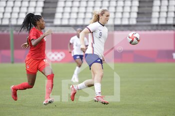 2021-08-02 - Ashley LAWRENCE (CAN) Lindsey HORAN (USA) during the Olympic Games Tokyo 2020, Football Women's Semi-Final between United States and Canada on August 2, 2021 at Ibaraki Kashima Stadium in Kashima, Japan - Photo Photo Kishimoto / DPPI - OLYMPIC GAMES TOKYO 2020, AUGUST 02, 2021 - OLYMPIC GAMES TOKYO 2020 - OLYMPIC GAMES
