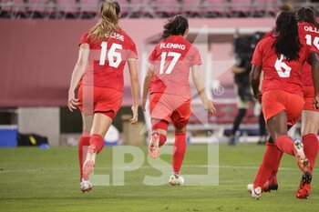 2021-08-02 - Jessie FLEMING (CAN) celebrates a goal during the Olympic Games Tokyo 2020, Football Women's Semi-Final between United States and Canada on August 2, 2021 at Ibaraki Kashima Stadium in Kashima, Japan - Photo Photo Kishimoto / DPPI - OLYMPIC GAMES TOKYO 2020, AUGUST 02, 2021 - OLYMPIC GAMES TOKYO 2020 - OLYMPIC GAMES