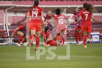 2021-08-02 - Jessie FLEMING (CAN) celebrates a goal during the Olympic Games Tokyo 2020, Football Women's Semi-Final between United States and Canada on August 2, 2021 at Ibaraki Kashima Stadium in Kashima, Japan - Photo Photo Kishimoto / DPPI - OLYMPIC GAMES TOKYO 2020, AUGUST 02, 2021 - OLYMPIC GAMES TOKYO 2020 - OLYMPIC GAMES