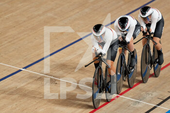 2021-08-02 - Lisa Klein of Germany, Franziska Brausse of Germany and Lisa Brennauer of Germany during the Olympic Games Tokyo 2020, Cycling Track Women's Team Sprint Qualifying on August 2, 2021 at the Izu Velodrome in Tokyo, Japan - Photo Yannick Verhoeven / Orange Pictures / DPPI - OLYMPIC GAMES TOKYO 2020, AUGUST 02, 2021 - OLYMPIC GAMES TOKYO 2020 - OLYMPIC GAMES