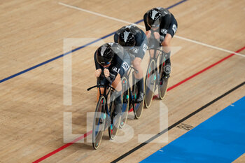 2021-08-02 - Jaime Nielsen of New Zealand, Holly Edmondston of New Zealand and Kirstie James of New Zealand during the Olympic Games Tokyo 2020, Cycling Track Women's Team Sprint Qualifying on August 2, 2021 at the Izu Velodrome in Tokyo, Japan - Photo Yannick Verhoeven / Orange Pictures / DPPI - OLYMPIC GAMES TOKYO 2020, AUGUST 02, 2021 - OLYMPIC GAMES TOKYO 2020 - OLYMPIC GAMES