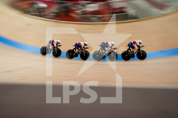 2021-08-02 - Katie Archibald of Great Britain, Elinor Barker of Great Britain, Neah Evans of Great Britain and Josie Knight of Great Britain during the Olympic Games Tokyo 2020, Cycling Track Women's Team Pursuit Qualifying on August 2, 2021 at the Izu Velodrome in Tokyo, Japan - Photo Yannick Verhoeven / Orange Pictures / DPPI - OLYMPIC GAMES TOKYO 2020, AUGUST 02, 2021 - OLYMPIC GAMES TOKYO 2020 - OLYMPIC GAMES