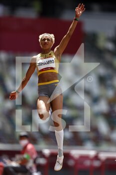 2021-08-03 - Malaika MIHAMBO (GER) Winner Gold Medal during the Olympic Games Tokyo 2020, Athletics Women's Long Jump Final on August 3, 2021 at Tokyo Olympic Stadium in Tokyo, Japan - Photo Photo Kishimoto / DPPI - OLYMPIC GAMES TOKYO 2020, AUGUST 03, 2021 - OLYMPIC GAMES TOKYO 2020 - OLYMPIC GAMES