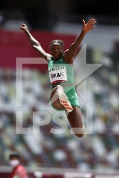 2021-08-03 - Ese BRUME (NGR) 3rd place Bronze Medal during the Olympic Games Tokyo 2020, Athletics Women's Long Jump Final on August 3, 2021 at Tokyo Olympic Stadium in Tokyo, Japan - Photo Photo Kishimoto / DPPI - OLYMPIC GAMES TOKYO 2020, AUGUST 03, 2021 - OLYMPIC GAMES TOKYO 2020 - OLYMPIC GAMES