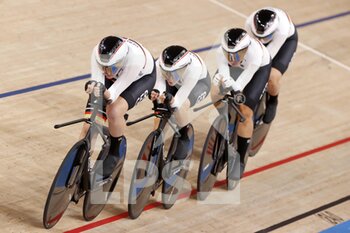 2021-08-03 - 149 BRAUSSE Franziska / 150 BRENNAUER Lisa / 154 KLEIN Lisa / 155 KROEGER Mieke (GER) during the Olympic Games Tokyo 2020, Cycling Track Women's Team Pursuit Finals For Gold on August 3, 2021 at Izu Velodrome in Izu, Japan - Photo Photo Kishimoto / DPPI - OLYMPIC GAMES TOKYO 2020, AUGUST 03, 2021 - OLYMPIC GAMES TOKYO 2020 - OLYMPIC GAMES