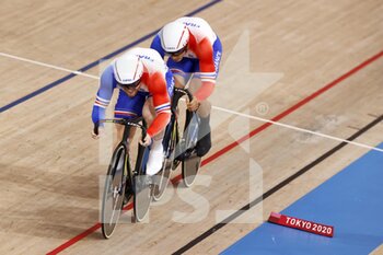2021-08-03 - 118 GRENGBO Florian / 122 VIGIER Sebastian / 199 HELAL Rayan (FRA) during the Olympic Games Tokyo 2020, Cycling Track Men's Team Sprint Finals For Bronze on August 3, 2021 at Izu Velodrome in Izu, Japan - Photo Photo Kishimoto / DPPI - OLYMPIC GAMES TOKYO 2020, AUGUST 03, 2021 - OLYMPIC GAMES TOKYO 2020 - OLYMPIC GAMES