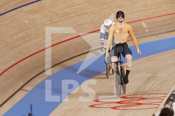 2021-08-03 - 185 LAVREYSEN Harrie / 184 HOOGLAND Jeffrey / 186 van den BREG Ray (NED) during the Olympic Games Tokyo 2020, Cycling Track Men's Team Sprint Finals For Gold on August 3, 2021 at Izu Velodrome in Izu, Japan - Photo Photo Kishimoto / DPPI - OLYMPIC GAMES TOKYO 2020, AUGUST 03, 2021 - OLYMPIC GAMES TOKYO 2020 - OLYMPIC GAMES