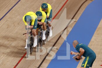 2021-08-04 - 1 O'BRIEN Kelland / 2 WELSFORD Sam / 80 HOWARD Leigh / 82 PLAPP Lucas (AUS) during the Olympic Games Tokyo 2020, Cycling Track Men's Team Pursuit Final For Bronze on August 4, 2021 at Izu Velodrome in Izu, Japan - Photo Photo Kishimoto / DPPI - OLYMPIC GAMES TOKYO 2020, AUGUST 04, 2021 - OLYMPIC GAMES TOKYO 2020 - OLYMPIC GAMES