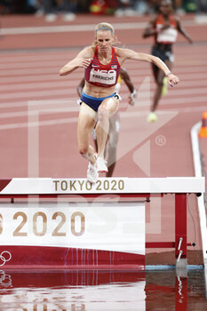 2021-08-04 - FRERICHS Courtney (USA) Silver Medal during the Olympic Games Tokyo 2020, Athletics Women's 3000m Steeplechase Final on August 4, 2021 at Olympic Stadium in Tokyo, Japan - Photo Yuya Nagase / Photo Kishimoto / DPPI - OLYMPIC GAMES TOKYO 2020, AUGUST 04, 2021 - OLYMPIC GAMES TOKYO 2020 - OLYMPIC GAMES