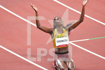 05/08/2021 - Peruth Chemutai (UGA) Olympic champion of women's 3000m steeplechase during the Olympic Games Tokyo 2020, Athletics, on August 4, 2021 at Tokyo Olympic Stadium in Tokyo, Japan - Photo Yoann Cambefort / Marti Media / DPPI - OLYMPIC GAMES TOKYO 2020, AUGUST 04, 2021 - OLIMPIADI TOKYO 2020 - GIOCHI OLIMPICI