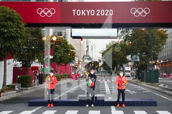 2021-08-05 - Koki IKEDA (JPN) 2nd Silver Medal, STANO Massimo (ITA) Gold Medal, Toshikazu YAMANISHI (JPN) 3rd Bronze Medal during the Olympic Games Tokyo 2020, Athletics Men's 20km Race Walk Final on August 5, 2021 at Sapporo Odori Park in Sapporo, Japan - Photo Photo Kishimoto / DPPI - OLYMPIC GAMES TOKYO 2020, AUGUST 05, 2021 - OLYMPIC GAMES TOKYO 2020 - OLYMPIC GAMES
