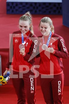 2021-08-06 - DIDERIKSEN Amalie / LETH Julie (DEN) 2nd Silver Medal during the Olympic Games Tokyo 2020, Cycling Track Women's Madison Medal Ceremony on August 6, 2021 at Izu Velodrome in Izu, Japan - Photo Photo Kishimoto / DPPI - OLYMPIC GAMES TOKYO 2020, AUGUST 06, 2021 - OLYMPIC GAMES TOKYO 2020 - OLYMPIC GAMES