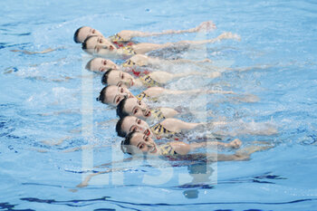 2021-08-06 - Team China during the Olympic Games Tokyo 2020, Swimming Artistic Swimming Team Technical Routine on August 6, 2021 at Tokyo Aquatics Centre in Tokyo, Japan - Photo Takamitsu Mifune / Photo Kishimoto / DPPI - OLYMPIC GAMES TOKYO 2020, AUGUST 06, 2021 - OLYMPIC GAMES TOKYO 2020 - OLYMPIC GAMES
