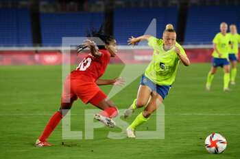 06/08/2021 - Ashley LAWRENCE (CAN) Hanna BENNISON (SWE) during the Olympic Games Tokyo 2020, Football Women's Gold Medal Match between Sweden and Canada on August 6, 2021 at International Stadium Yokohama in Yokohama, Japan - Photo Photo Kishimoto / DPPI - OLYMPIC GAMES TOKYO 2020, AUGUST 06, 2021 - OLIMPIADI TOKYO 2020 - GIOCHI OLIMPICI