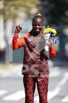 07/08/2021 - JEPCHIRCHIR Peres (KEN) Gold Medal during the Olympic Games Tokyo 2020, Athletics Women's Marathon Medal Ceremony on August 7, 2021 at Sapporo Odori Park in Sapporo, Japan - Photo Photo Kishimoto / DPPI - OLYMPIC GAMES TOKYO 2020, AUGUST 07, 2021 - OLIMPIADI TOKYO 2020 - GIOCHI OLIMPICI