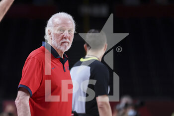 07/08/2021 - Gregg POPOVICH (C) of USA during the Olympic Games Tokyo 2020, Basketball Gold Medal Game, France - United States on August 7, 2021 at Saitama Super Arena in Tokyo, Japan - Photo Ann-Dee Lamour / CDP MEDIA / DPPI - OLYMPIC GAMES TOKYO 2020, AUGUST 07, 2021 - OLIMPIADI TOKYO 2020 - GIOCHI OLIMPICI