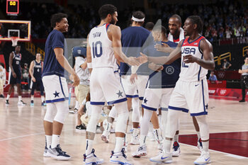 2021-08-07 - Gold Winner USA Team during the Olympic Games Tokyo 2020, Basketball Gold Medal Game, France - United States on August 7, 2021 at Saitama Super Arena in Tokyo, Japan - Photo Ann-Dee Lamour / CDP MEDIA / DPPI - OLYMPIC GAMES TOKYO 2020, AUGUST 07, 2021 - OLYMPIC GAMES TOKYO 2020 - OLYMPIC GAMES