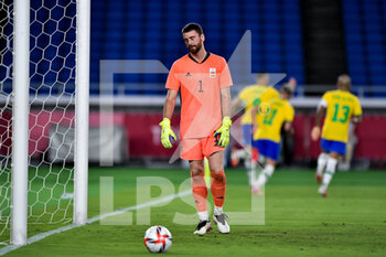 07/08/2021 - Unai Simon of Spain looks dejected after conceding his sides first goal during the Olympic Games Tokyo 2020, Football Men's Gold Medal Match between Brazil and Spain on August 7, 2021 at International Stadium Yokohama in Yokohama, Japan - Photo Pablo Morano / Orange Pictures / DPPI - OLYMPIC GAMES TOKYO 2020, AUGUST 07, 2021 - OLIMPIADI TOKYO 2020 - GIOCHI OLIMPICI