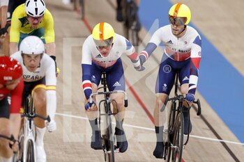 2021-08-07 - HAYTER Ethan / WALLS Mattew (GBR) Silver Medal during the Olympic Games Tokyo 2020, Cycling Track Men's Madison Final on August 7, 2021 at Izu Velodrome in Izu, Japan - Photo Photo Kishimoto / DPPI - OLYMPIC GAMES TOKYO 2020, AUGUST 07, 2021 - OLYMPIC GAMES TOKYO 2020 - OLYMPIC GAMES