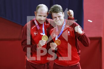 2021-08-07 - HANSEN Lasse Norman / MORKOV Michael (DEN) Winner Gold Medal during the Olympic Games Tokyo 2020, Cycling Track Men's Madison Medal Ceremony on August 7, 2021 at Izu Velodrome in Izu, Japan - Photo Photo Kishimoto / DPPI - OLYMPIC GAMES TOKYO 2020, AUGUST 07, 2021 - OLYMPIC GAMES TOKYO 2020 - OLYMPIC GAMES