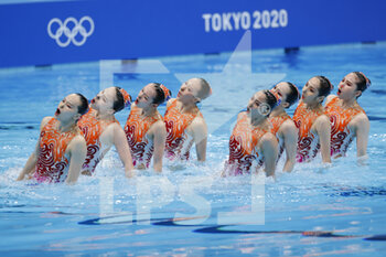 07/08/2021 - Team China Silver Medal during the Olympic Games Tokyo 2020, Swimming Artistic Swimming Team Free Routine on August 7, 2021 at Tokyo Aquatics Centre in Tokyo, Japan - Photo Takamitsu Mifune / Photo Kishimoto / DPPI - OLYMPIC GAMES TOKYO 2020, AUGUST 07, 2021 - OLIMPIADI TOKYO 2020 - GIOCHI OLIMPICI